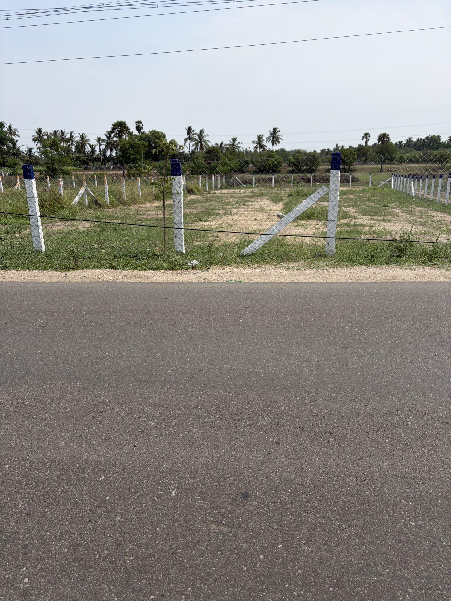 Main road facing land